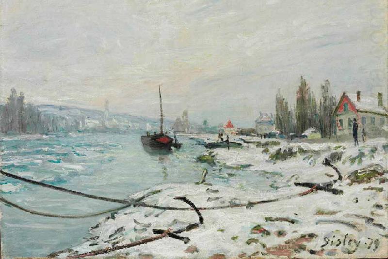 Effect of Snow at Saint Cloud, Alfred Sisley